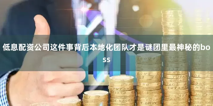 低息配资公司这件事背后本地化团队才是谜团里最神秘的boss